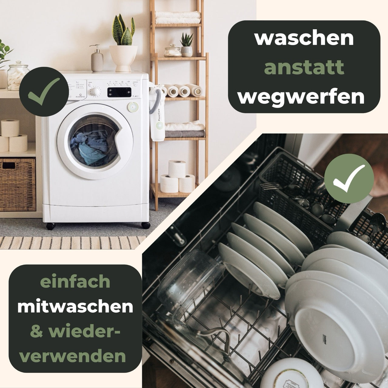 Spültücher waschbar in Waschmaschine und spülmaschine bis 90 Grad