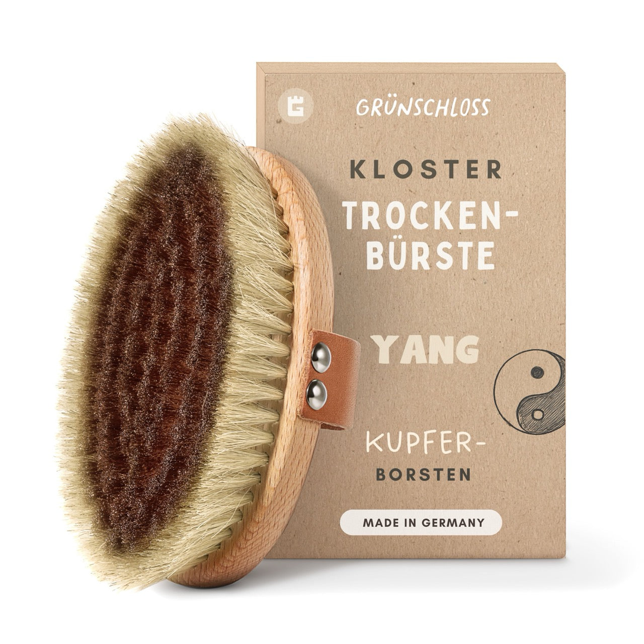 Trockenbürste Körper mit Kupfer (YANG) Energie- & Kupferbürste