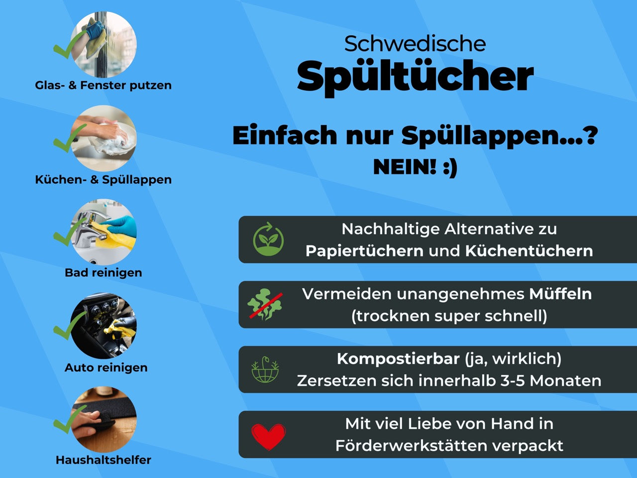 O'Zapft Is - Spültücher bedruckt Set (5x) als Wiesn Souvenir