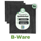 B-Ware 3x Spültücher Grau Anthrazit waschbar (3 Stück)