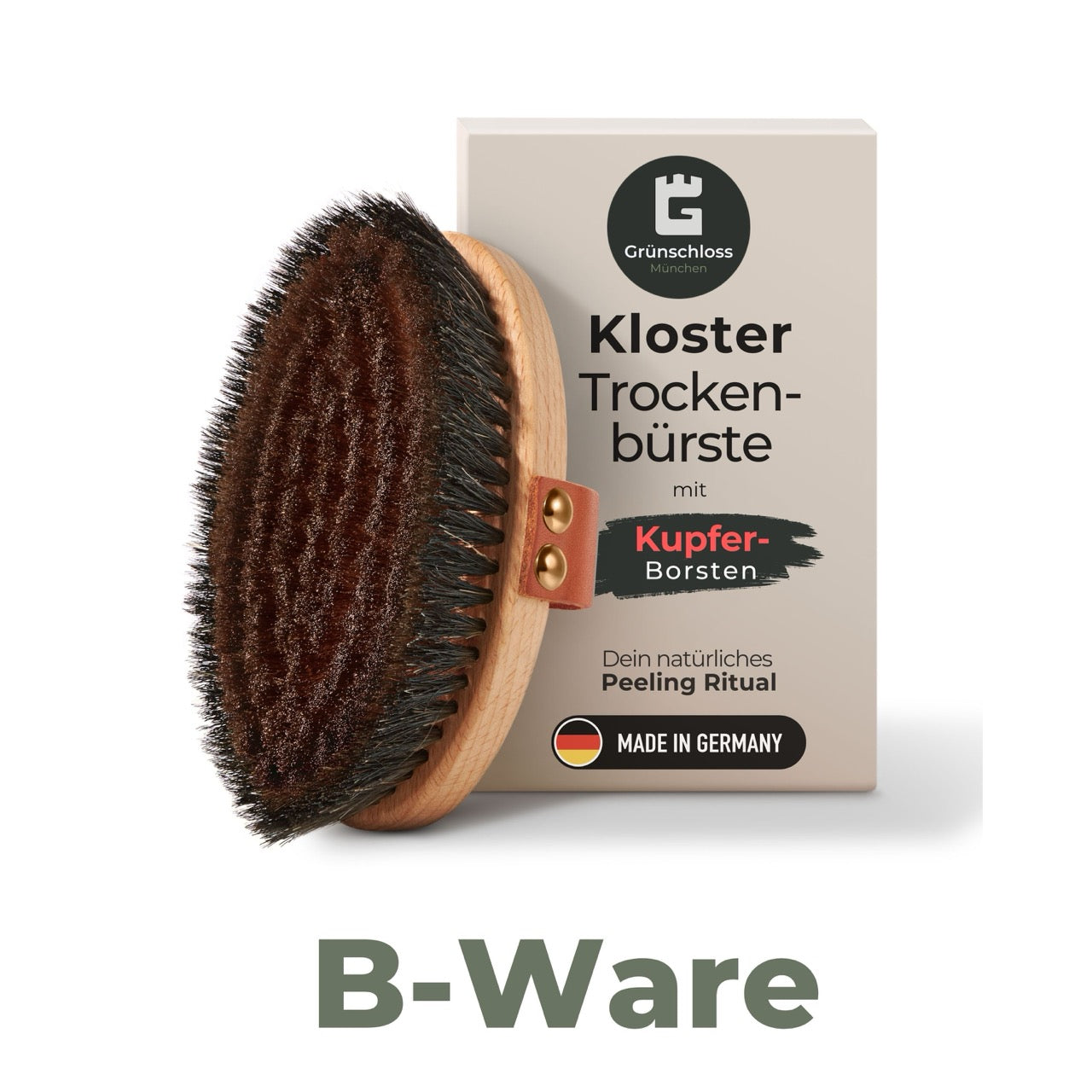 B-Ware Trockenbürste Körper mit Kupfer (YIN) - Grünschloss