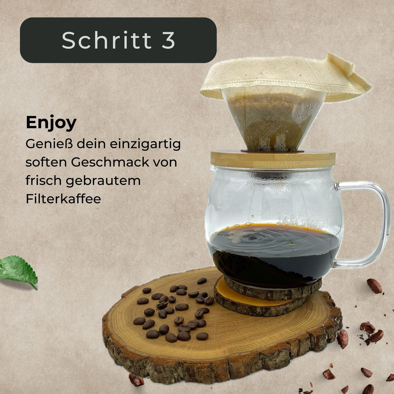 Filterkaffee genießen mit Leinen Kaffee filtertüten