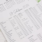 Paarplaner Eukalyptus - 3 Spalten Familienkalender Wandkalender 2024 - Grünschloss