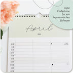 Paarplaner Skandinavisch - 3 Spalten Familienkalender Wandkalender 2024 - Grünschloss