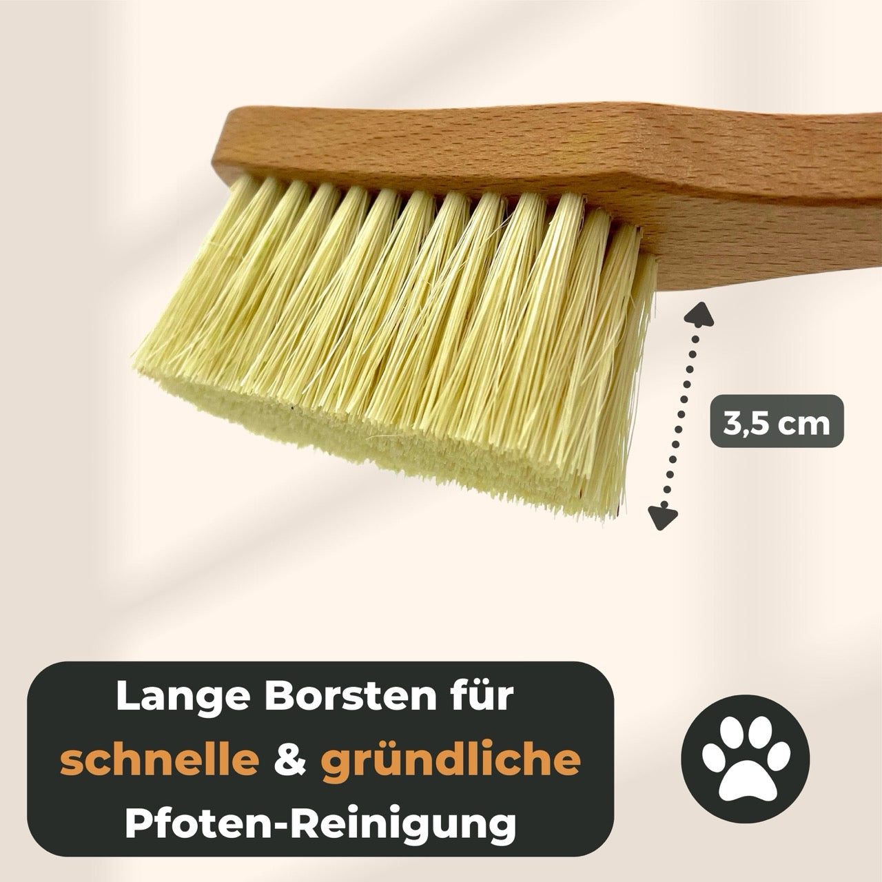 Pfotenbürste für XXL HUnde mit langen Borsten für schnelle und gründliche Reinigung