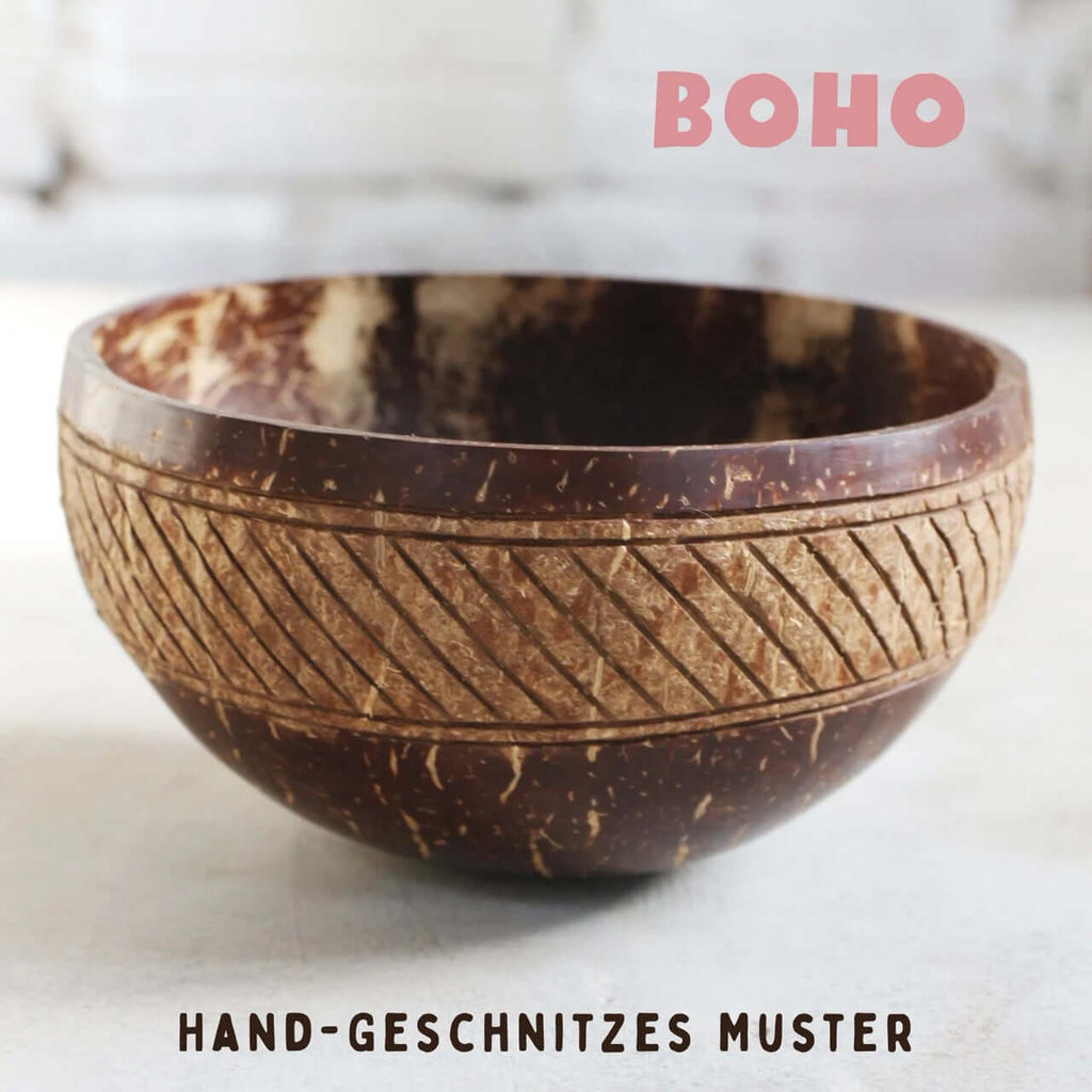 Kokosnuss Schale Boho Design (XL)