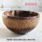 Kokosnuss Schale Boho Design (XL)