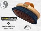 Klosterbürste mit Kupfer borsten und Pferdehaar Naturborsten