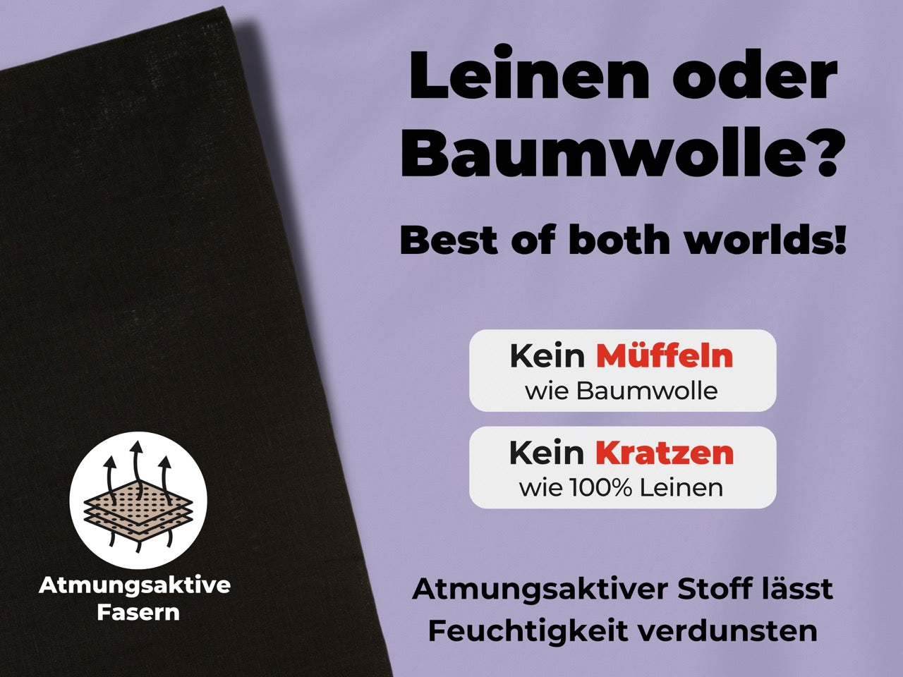 2x Geschirrtücher Schwarz Halbleinen & 3x Spüllappen Schwarz (All-Blac – Grünschloss