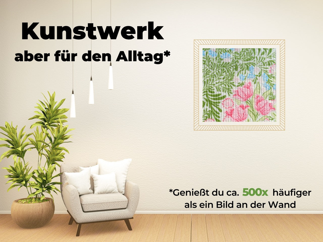 3x Art Spültücher waschbar - Original William Morris Bower