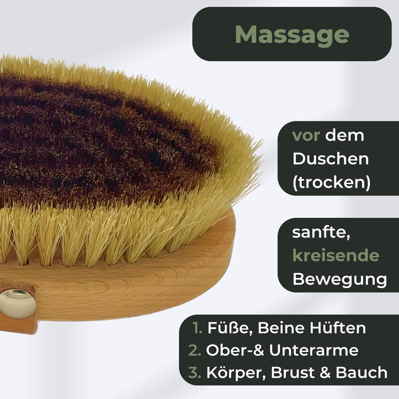 Beschreibung Anwendung Massagebürste Trockenbürste