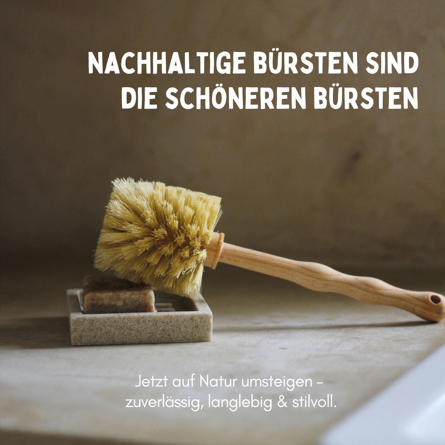 Mixing pot dishwashing brush for Thermomix & glasses - 100% vegan & plastic-free