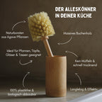 Mixtopf Spülbürste für Thermomix & Gläser - 100% Vegan & Plastikfrei