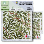 3x Art Spültücher waschbar - Original William Morris Willow Bough