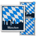 München Spültücher bedruckt Set (5x) - Souvenir & Geschenkidee