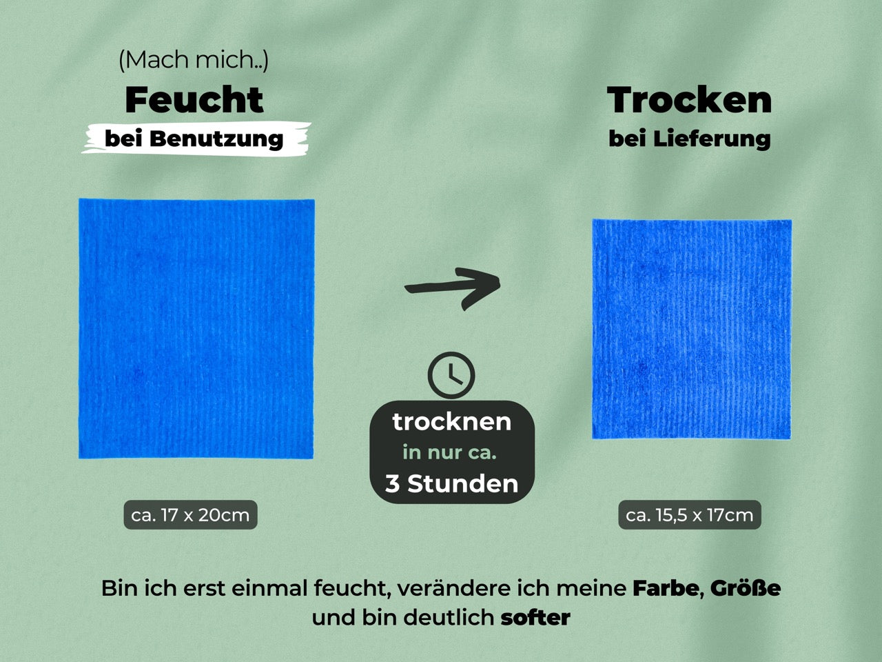 8x Power Putzlappen bunt - waschbare Haushaltstücher