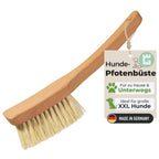 Pfotenbürste für große Hunde aus Holz mit langen Naturborsten