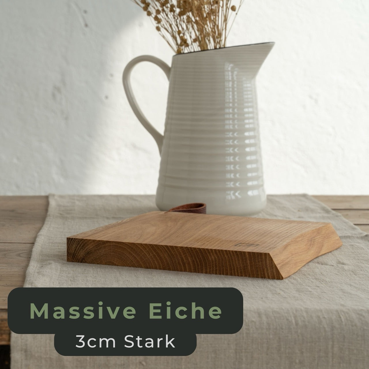 Servierbrett Schneidebrett Holz Eiche 3cm Massiv