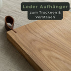 Echtleder Aufhänger zum Trocknen und Aufhängen der Schneidebretter Holz