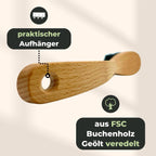 Schuhbürste Holz hergestellt aus FSC Buchenholz geölt mit praktischem aufhänger