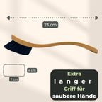 Schuhbürste mit extra langem Griff für saubere Hände
