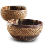 Kokosnuss Schalen Set Couple Bowls (Boho XL + Aztec M)