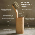 Spülbürste Holz Naturborsten aus Palme (extra stark) Plastikfrei + Vegan