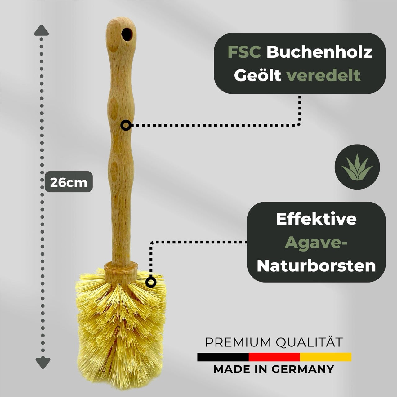 Mixtopf Spülbürste Holz 100% Vegan Produkt Highlights