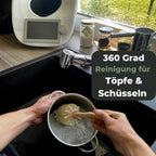 360 Grad Reinigung für Töpfe und Schüsseln