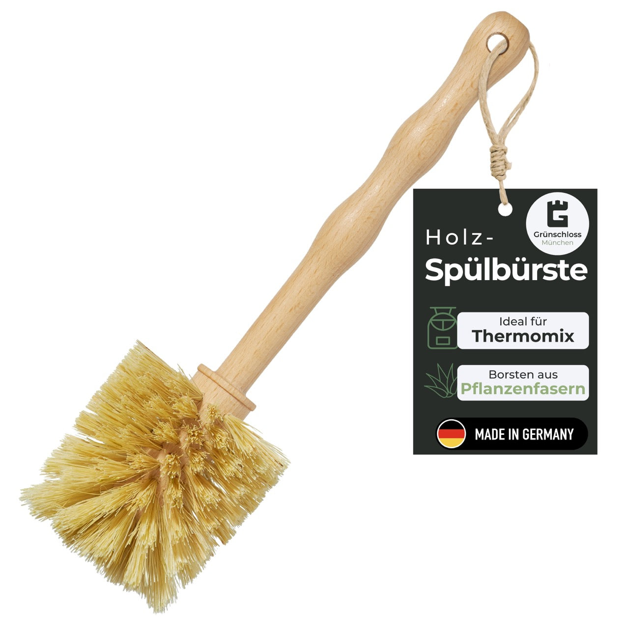 Spülbürste Holz für Thermomix Mixtöpfe und gläser made in germany