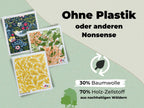 3x Art Spültücher bedruckt Set - William Morris Living Garden