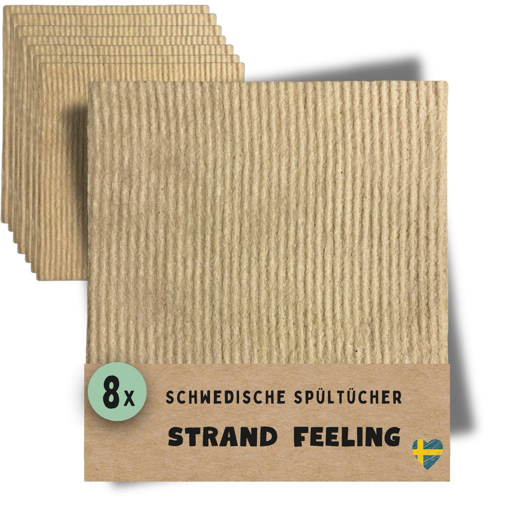 8x Spültücher Beige (Strandfeeling)