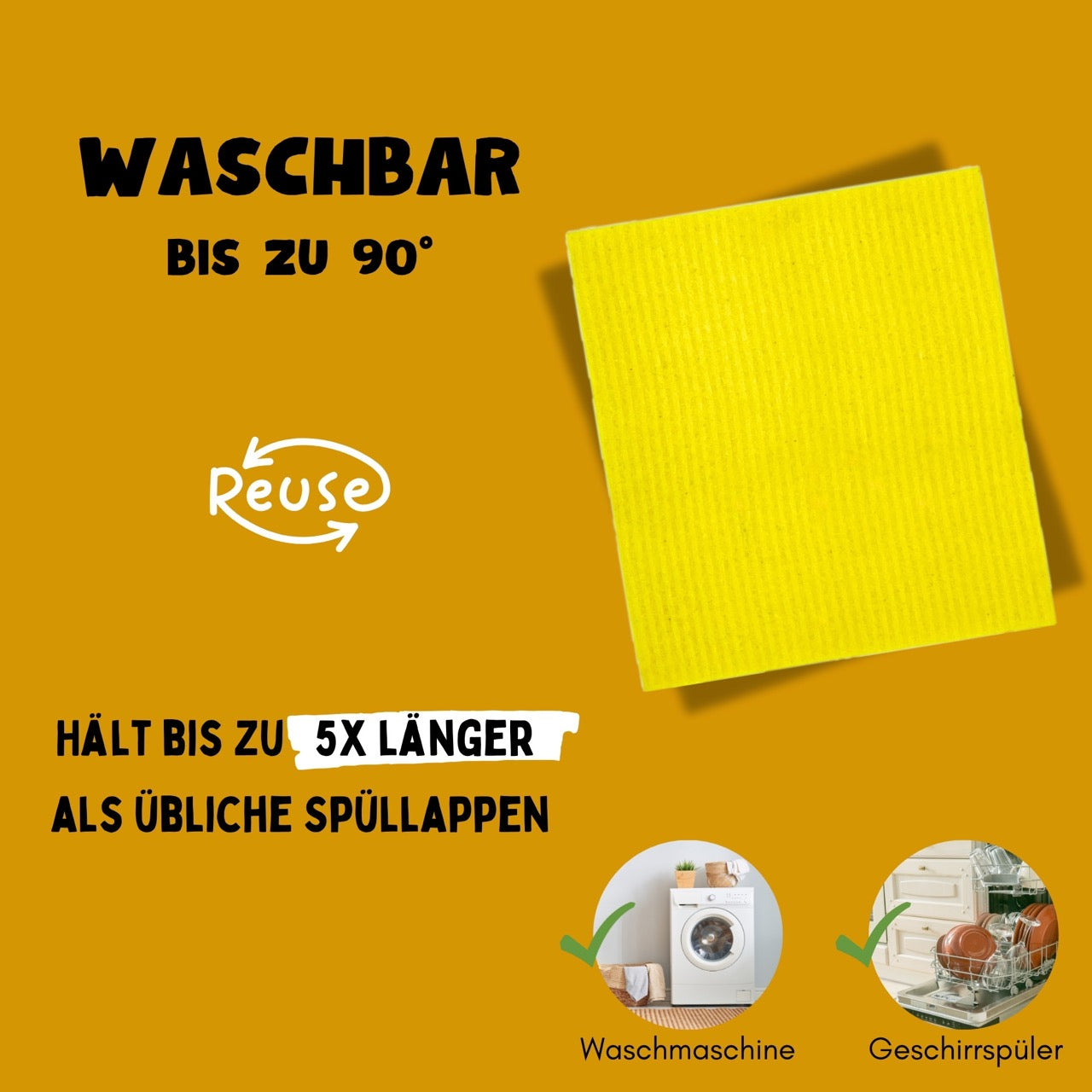 8x Spültücher Gelb (Sunshine)