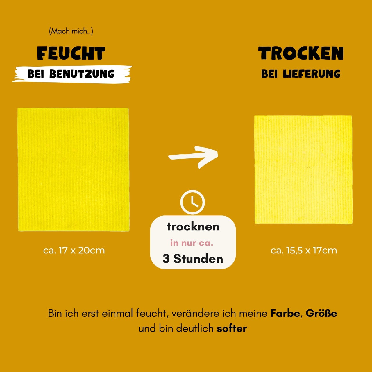 8x Spültücher Gelb (Sunshine)