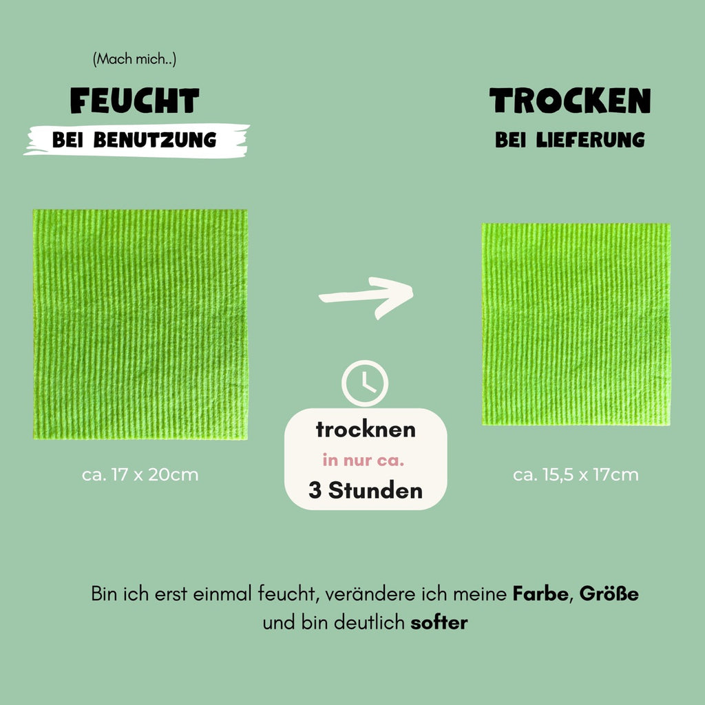 8x Spültücher Grün (Apfel)