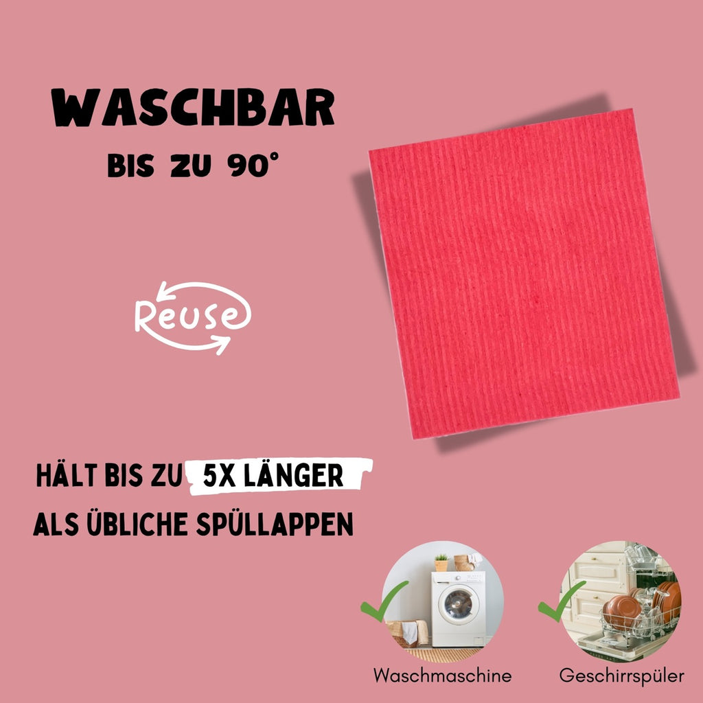 8x Spültücher Rot (Lachs)