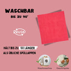 8x Spültücher Rot (Lachs)