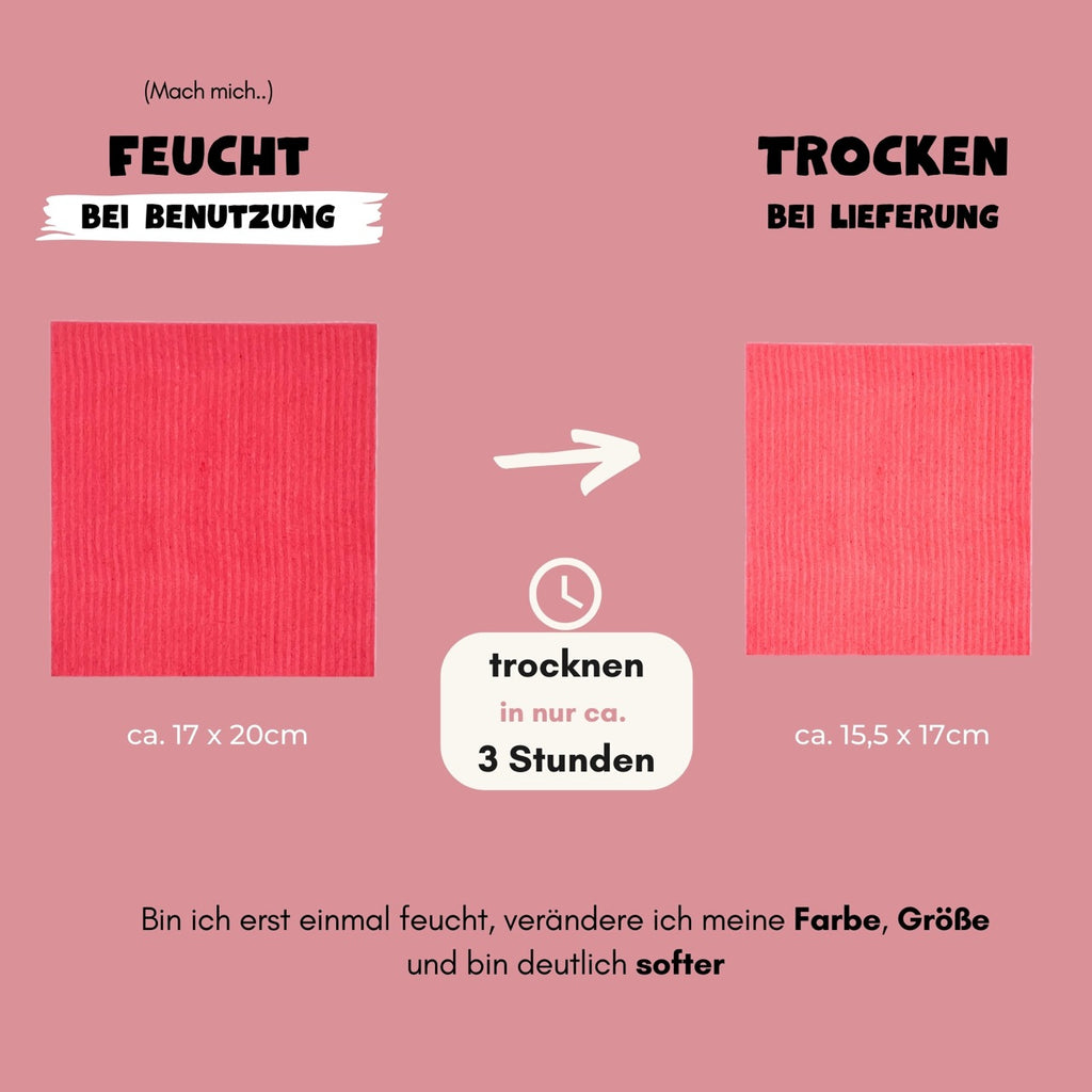 8x Spültücher Rot (Lachs)