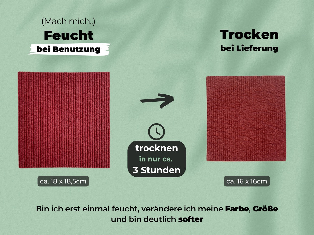 Spüllappen Rotwein Winter Edition - saugstarke Schwammtücher Plastikfrei