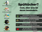 Spültücher Grau aus Baumwolle & Holz-Zellstoff - waschbar & extra Saugstark - Made in Sweden