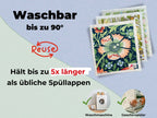 5x Art Spültücher bedruckt Set - William Morris Flower Garden