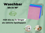 8x Elegance Putzlappen bunt - Reinigungstücher waschbar & nachhaltig