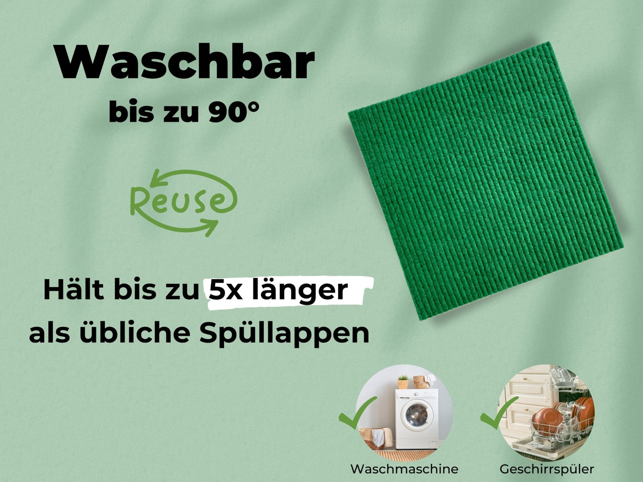 Spüllappen Forest Green Winter Edition - saugstarke Schwammtücher Plastikfrei
