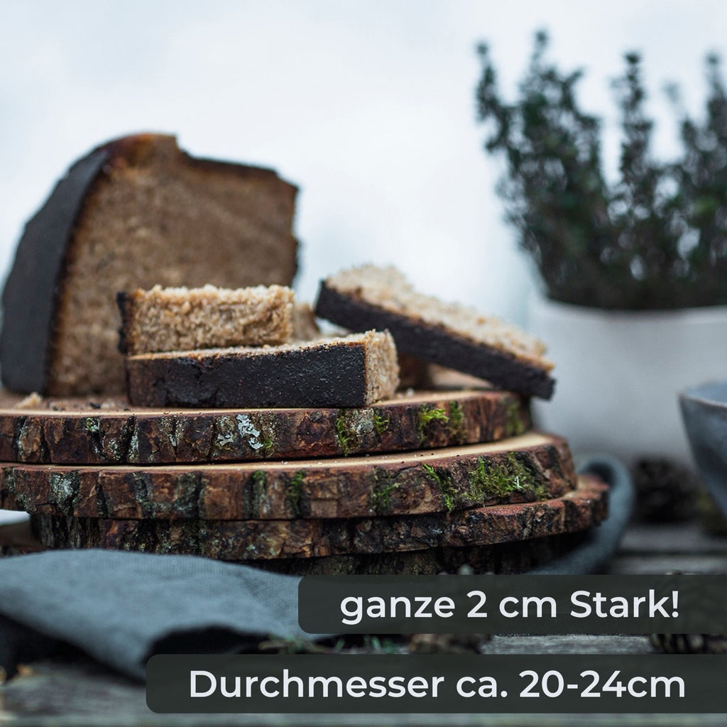 Teller Untersetzer ganze 2cm Massives Eiche Holz. Durchmesser 20 - 24cm