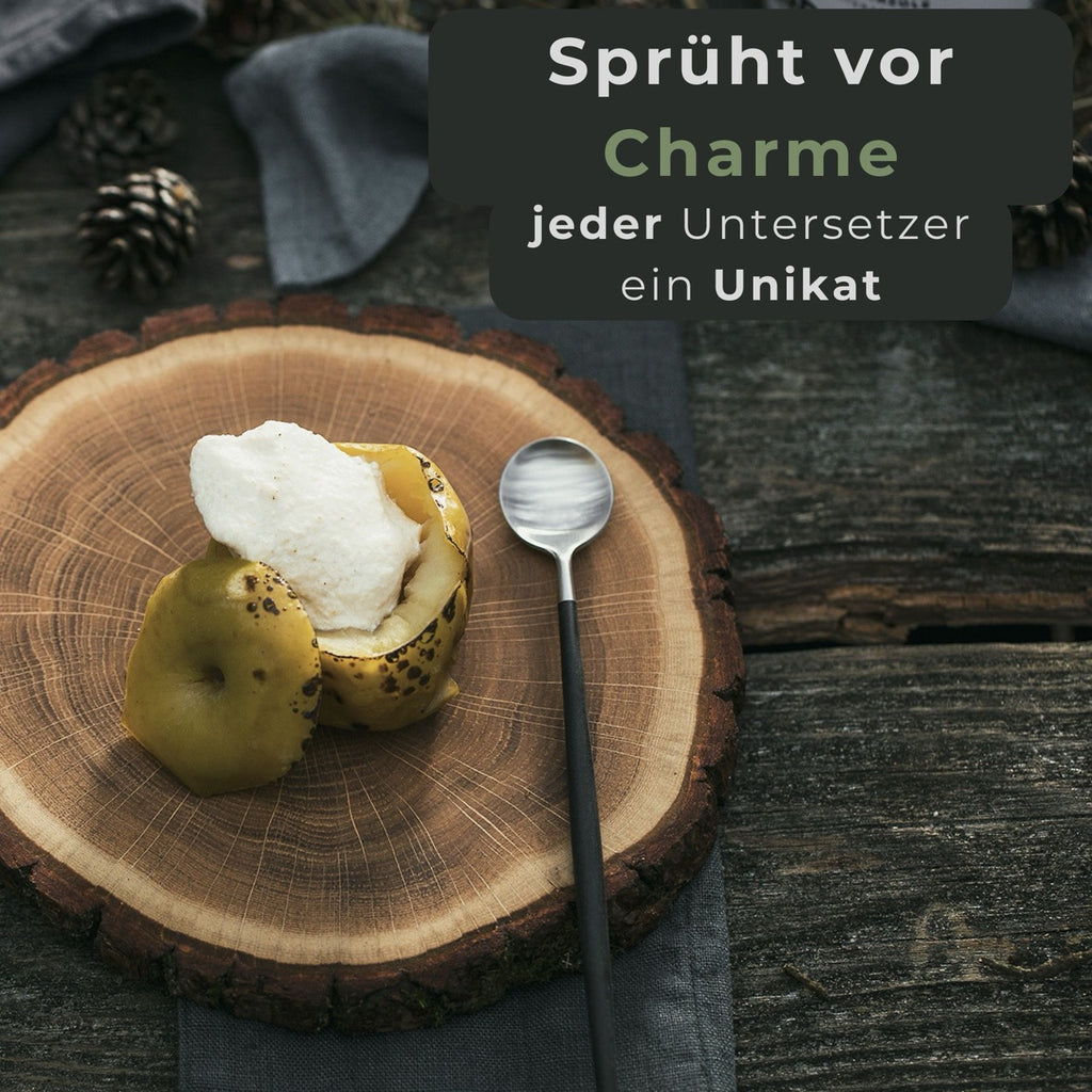 Topf Untersetzer Holz Eiche sprüht vor Echtholz Charme