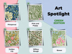 5x Art Spültücher bedruckt Set - William Morris Green Edition