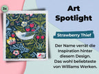 3x Art Spültücher waschbar - Original William Morris Strawberry Thief